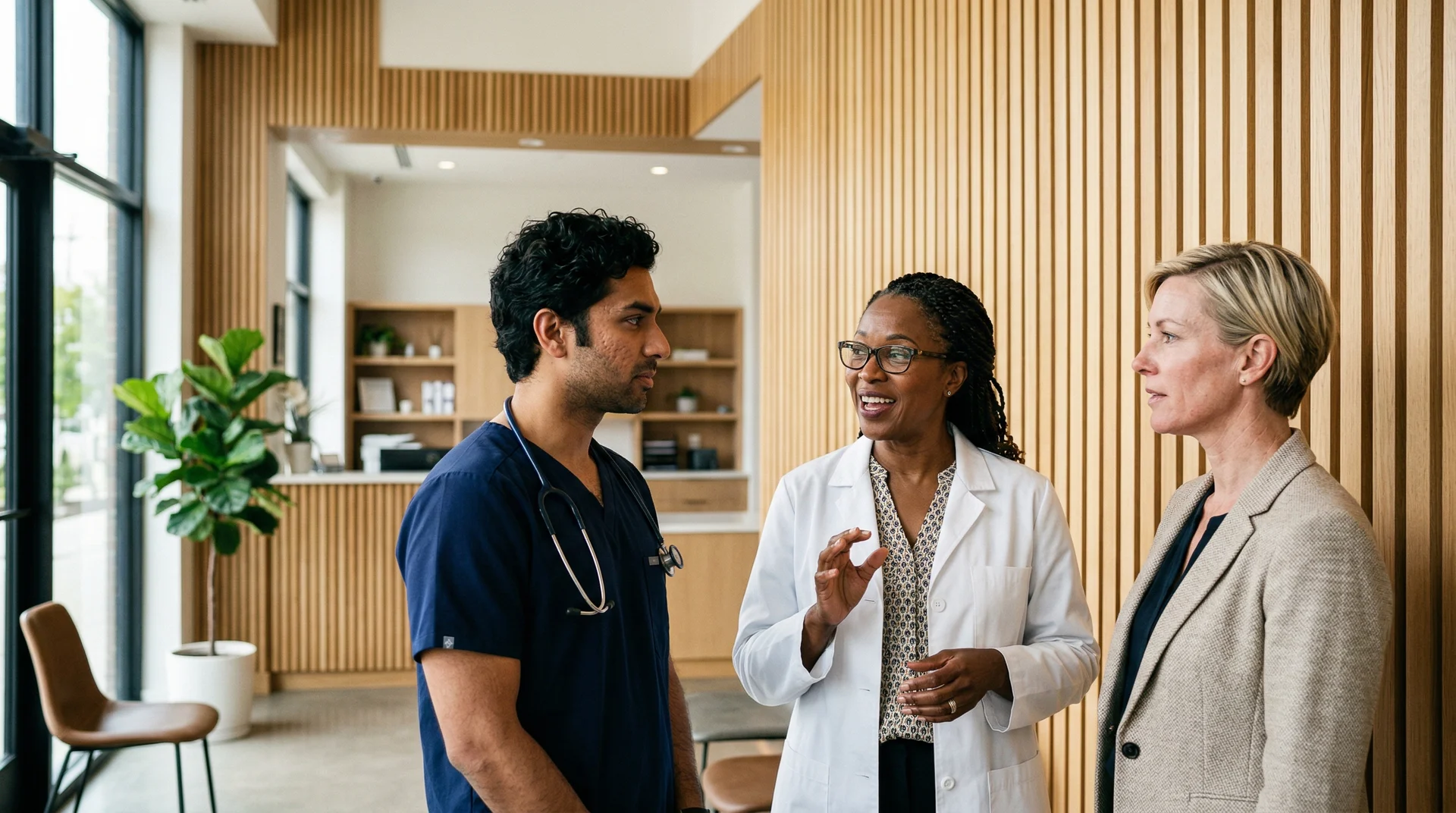 Healthcare professionals in consultation